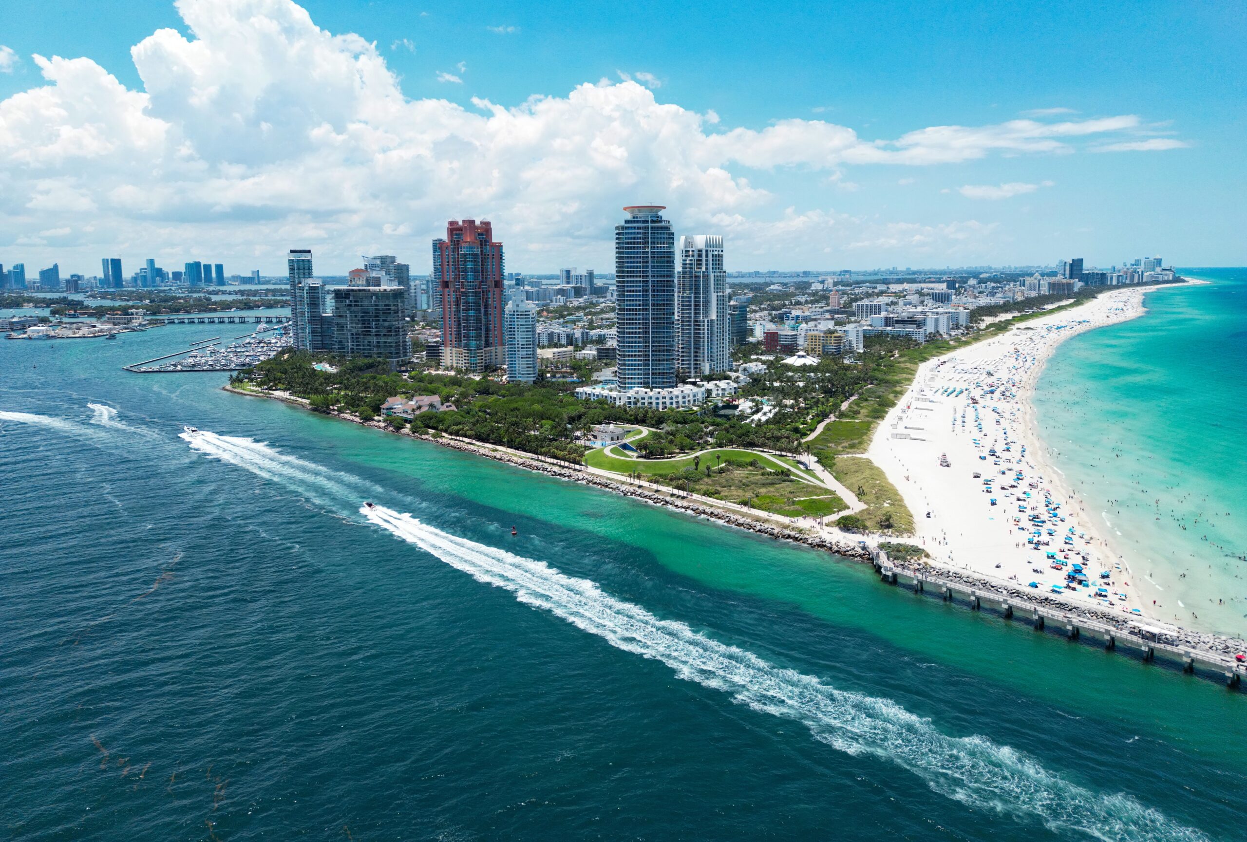 Miami,Beach,Scene,From,Drone,,Florida,,Usa.,Miami,Seaside.,Aerial
