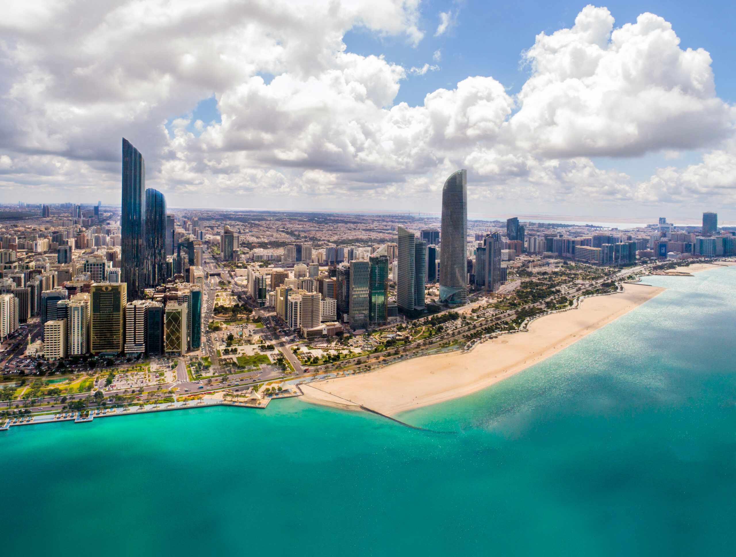 Aeria,View,Of,Abu,Dhabi,City