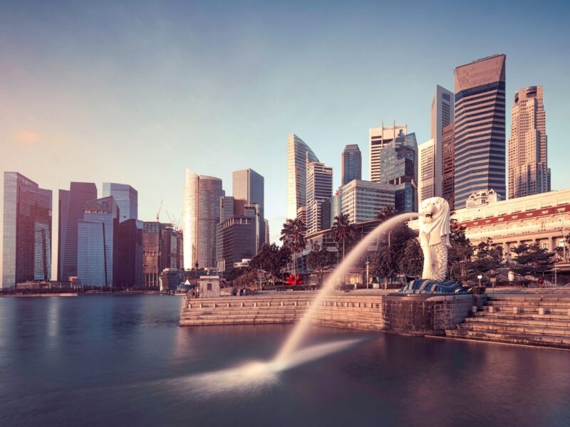 Singapore,City,,Sunset,And,Sunrise,Downtown,Of,Singapore,Is,Office