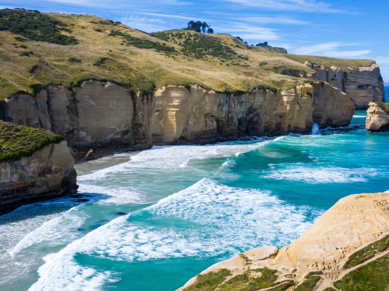 Famous,Tunnel,Beach,In,New,Zealand,,Dunedin,,New,Zealand,Popular