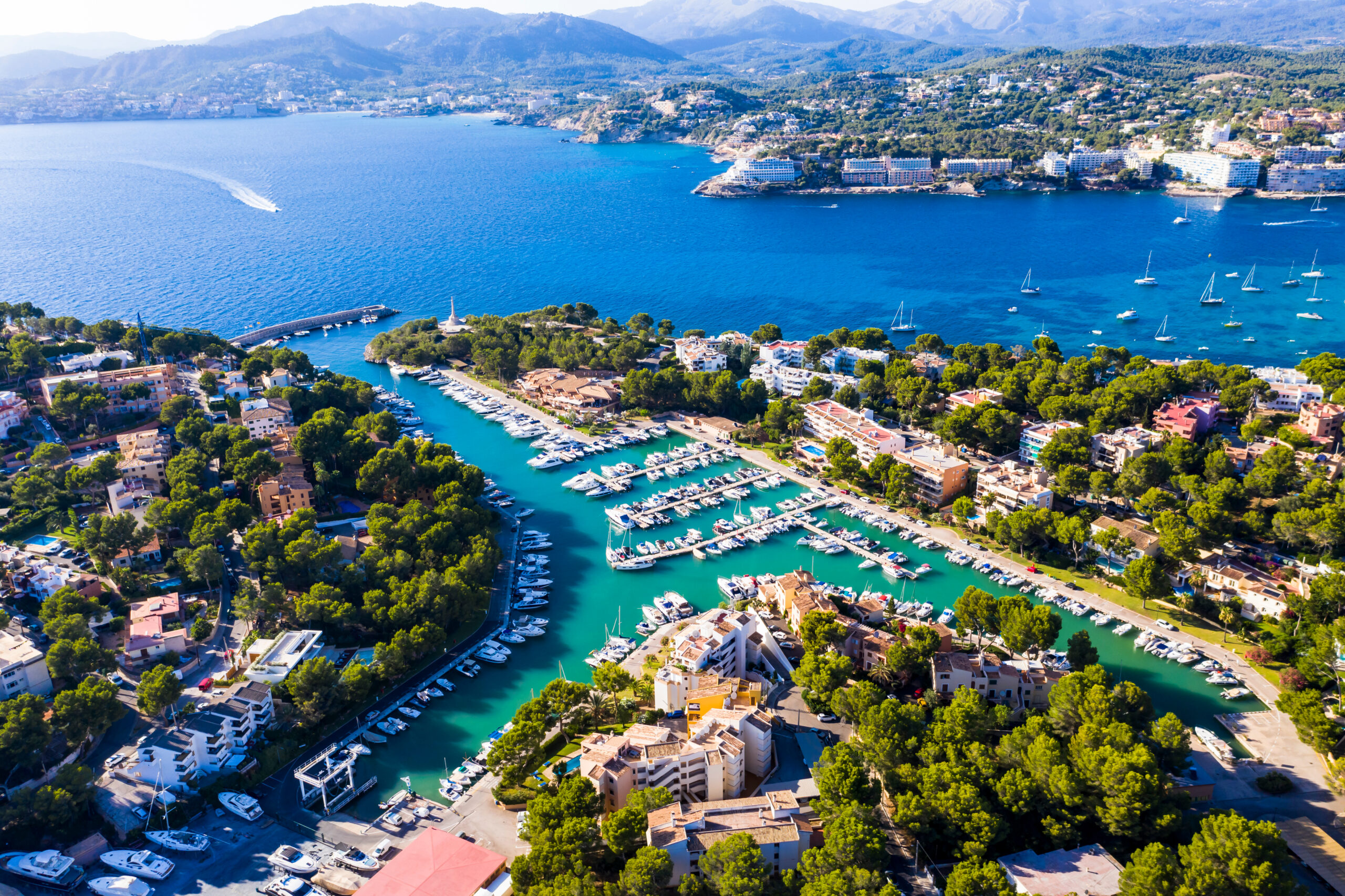 Aerial,View,,Marina,Of,Santa,Ponsa,,Calvia,Region,,Mallorca,,Balearic