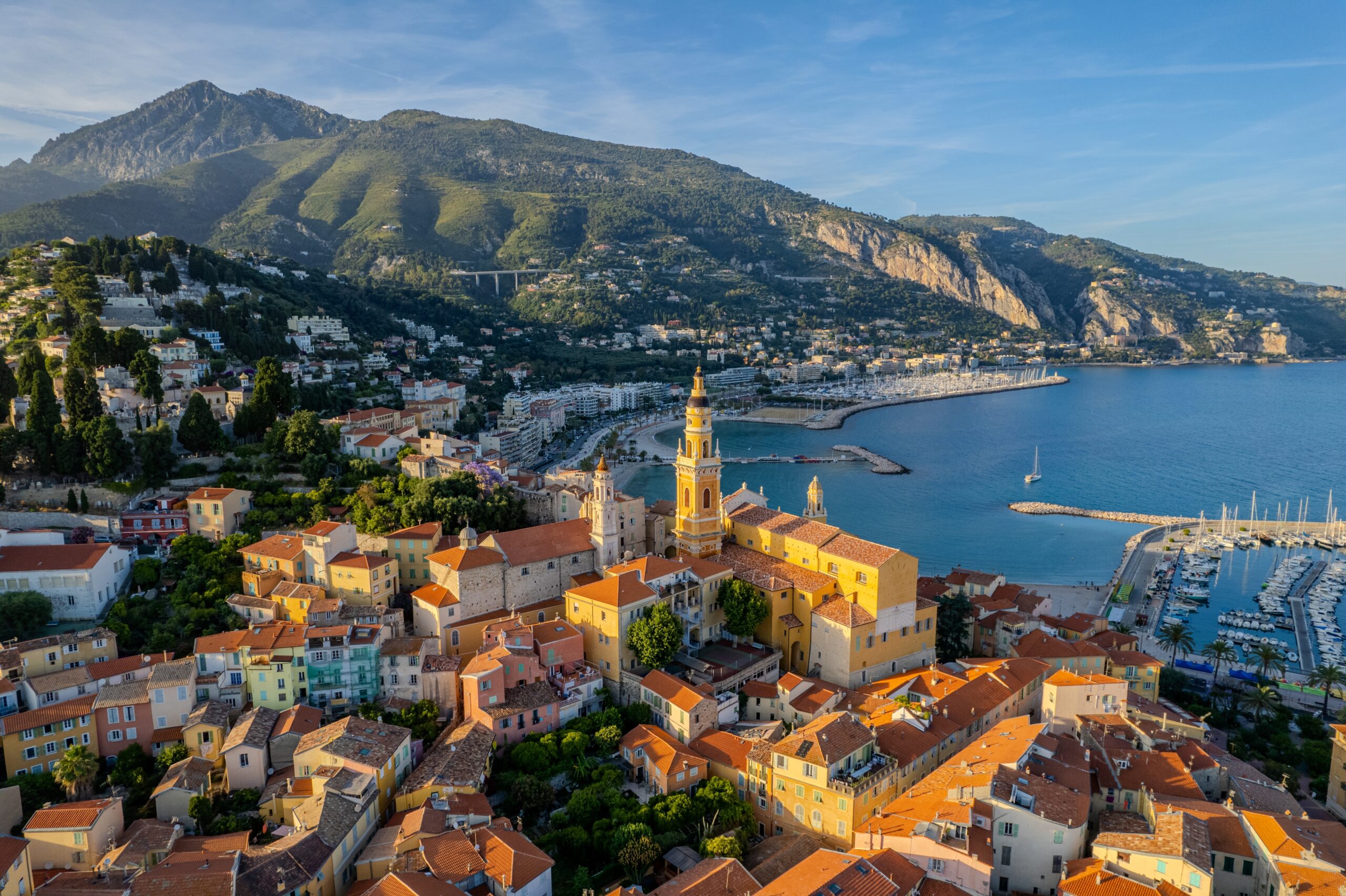 Aerial,Summer,View,Of,Menton,,French,Riviera,(côte,D’azur),,France