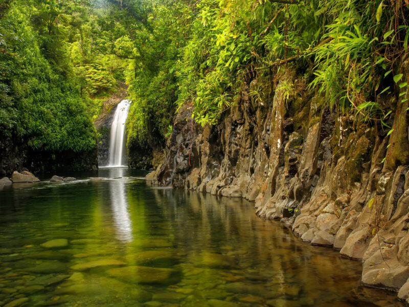 Wainibau,Waterfall,At,The,End,Of,Lavena,Coastal,Walk,On