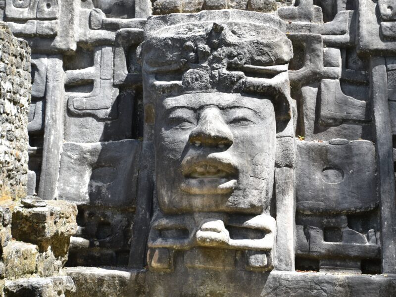 The,Mask,Temple,Of,Lamanai,(orange,Walk,District,,Belize)