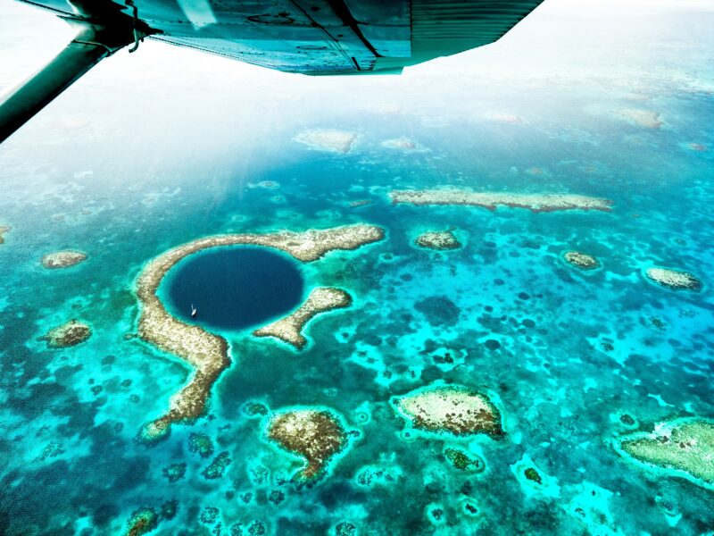 Aerial,Panoramic,View,Of,The,Great,Blue,Hole,-,Detail