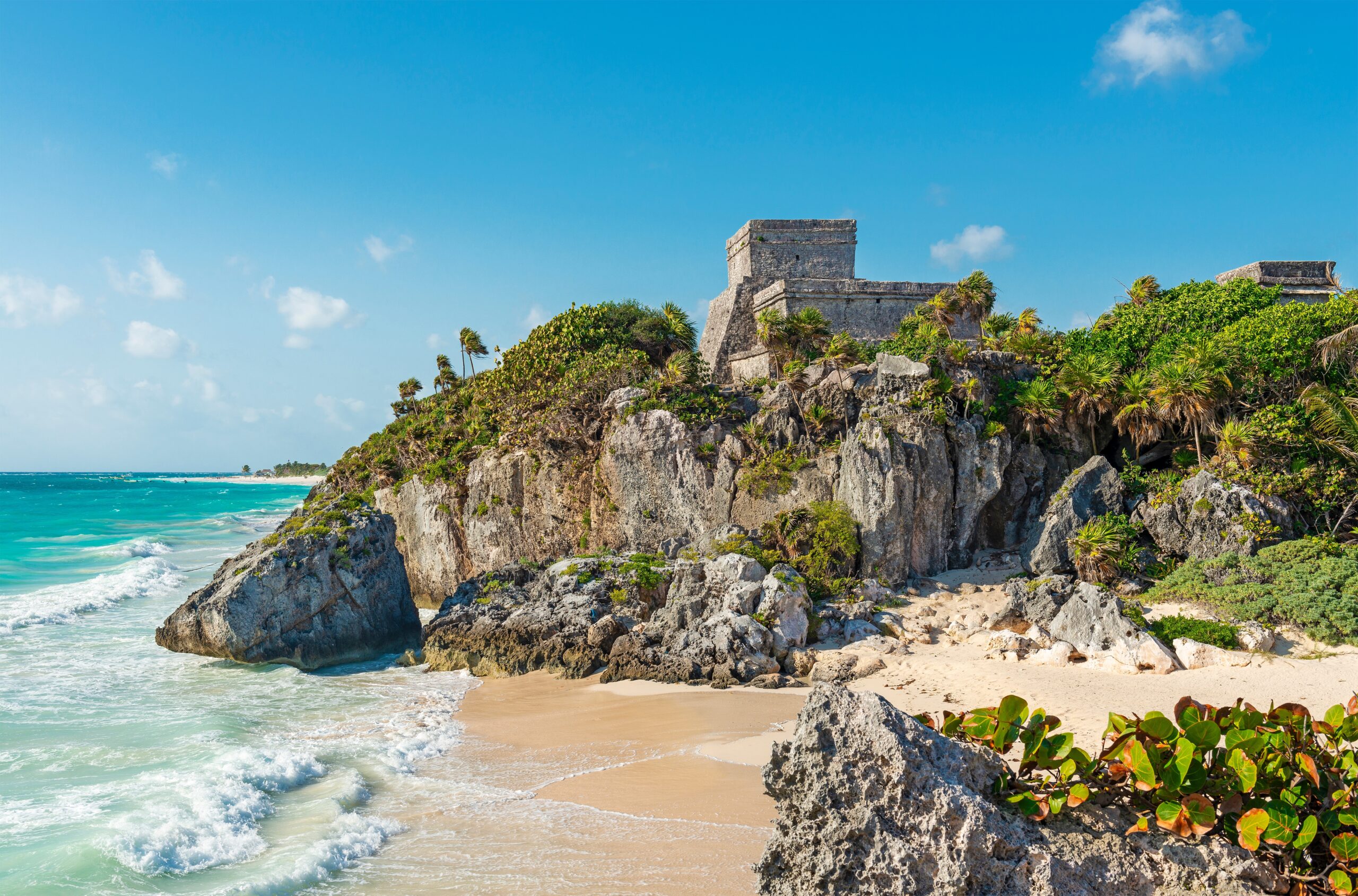 Tulum,Beach,And,Maya,Temple,Ruins,By,Caribbean,Sea,,Yucatan,
