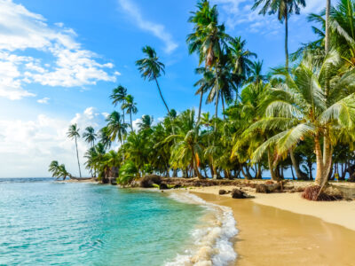 Beautiful,Lonely,Beach,In,Caribbean,San,Blas,Island,,Kuna,Yala,