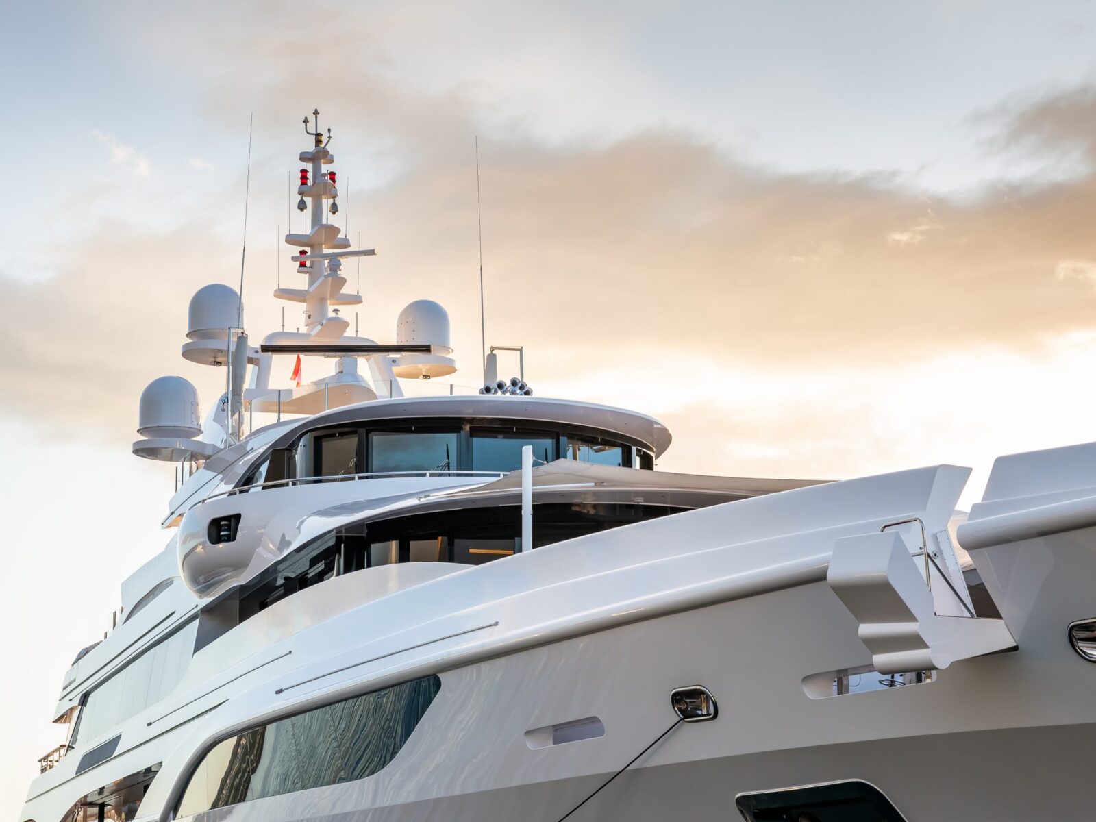 Close,Up,Detail,Of,A,Modern,Charter,Or,Private,Superyacht,